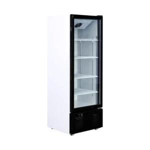 High Quality Supermarket Glass Door Upright Beverage Freezer Single Door Display Showcase