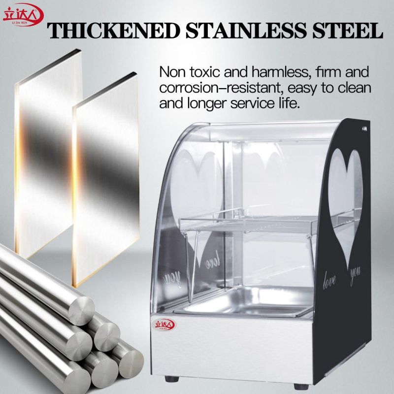 Top Selling Glass Pastry Hot Food Commercial Cabinet Bakery Cases Electric Food Warmer Display/Warming Showcase