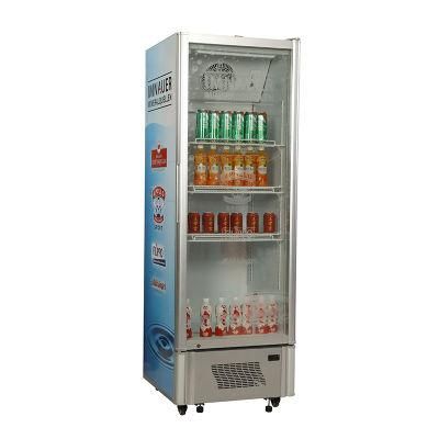 Fresh Keeping Display Cabinet Single Door Vertical Commercial Display Cabinet Glass Door Chiller 280L