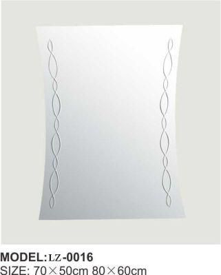 Simple Curved Makeup Mirror of The Bathroom (LZ-0016)