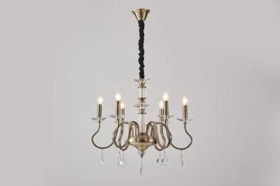 New Design Minimalist Style Classic European Green Bronze Lighting Furniture crystal Chandelier China Factory Supplier