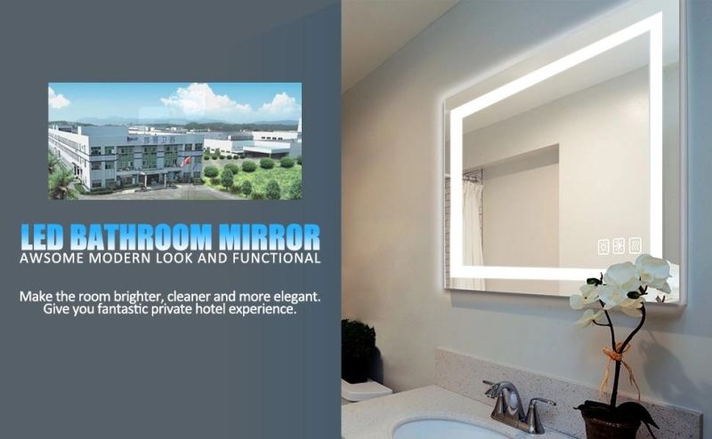 Modern Lighted LED Mirror for The Bathroom Makeup Mirror with Lights Table in Horizontal and Vertical