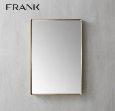 Decorative Matel Bathroom Mirror Frame Mirrors with Clock and Weather WiFi