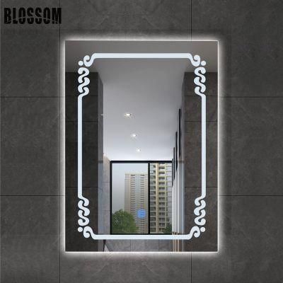 Hotel LED Backlit Bathroom Makeup Mirror with Touch Sensor Defogger
