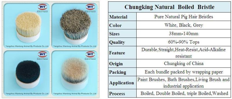 Chungking Natural Grey Pure Boiled Bristles for Brushes