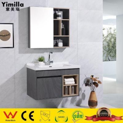 Chinese Plywood Wall Mounted Ceramic Basin Vanity Modern Bathroom Cabinets