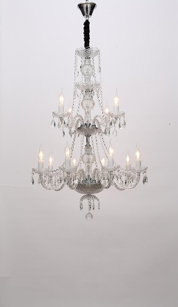 European Style Candlle Clear Unique New Modern Living Room Indoor Design Crystal Chandelier China Manufacture Suppiler