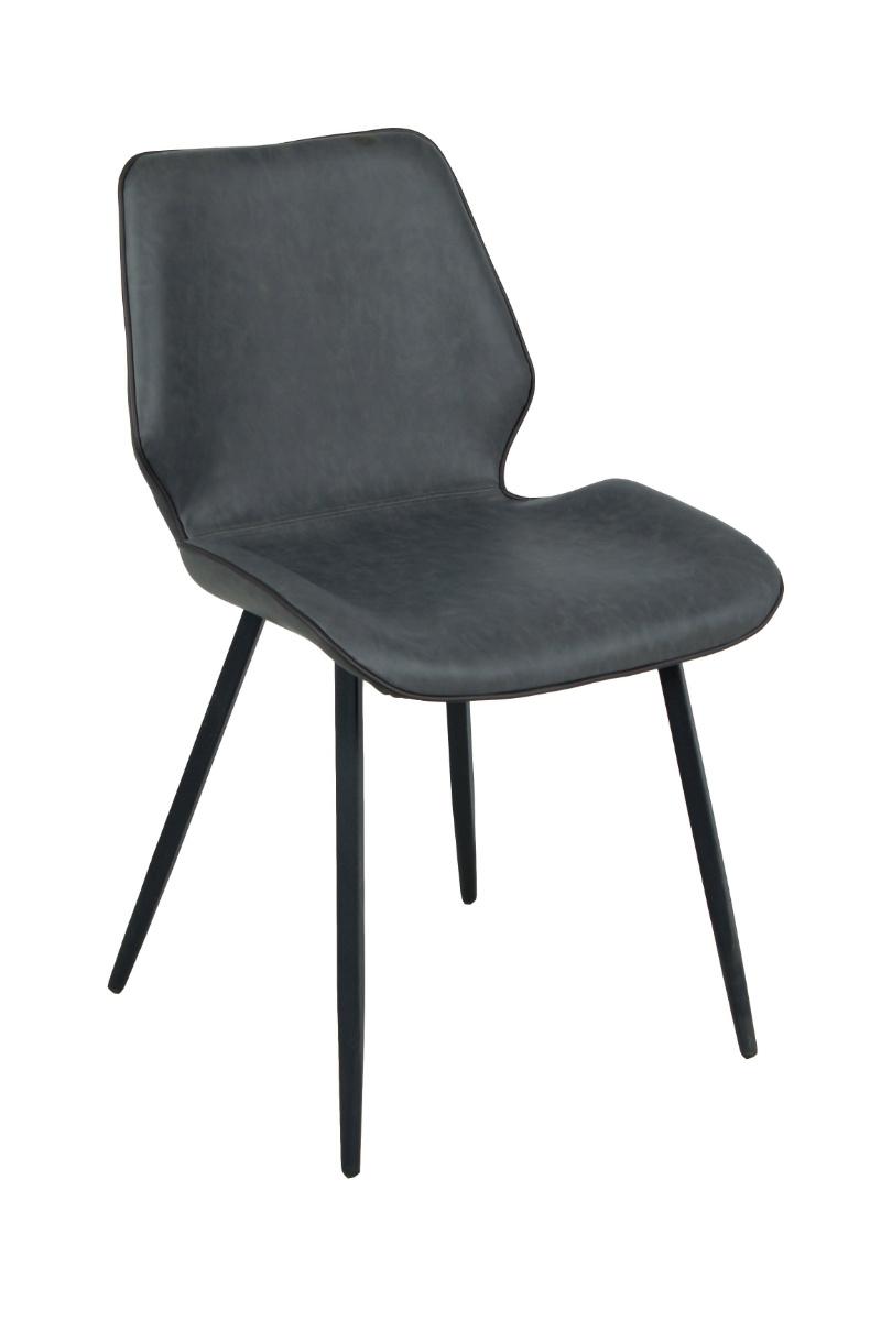 Modern Home Design Living Room Bedroom Dining Room Furniture PU Leather Metal Tube Black Powder Coating Office Chair Dining Chair
