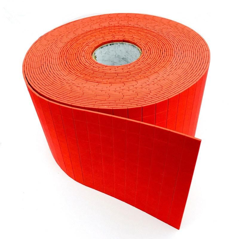 Glass Separator EVA Pads with Red PVC Rubber Cling Foam for Shipping on Rolls