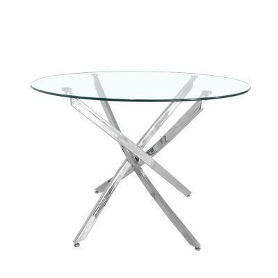 Glass Dining Table Coffee Table Side Table OEM Stainless Steel