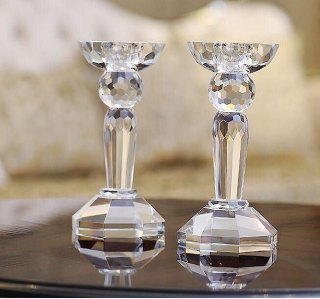 Simple Crystal Candle Holder Candlestick for Wedding Decoration