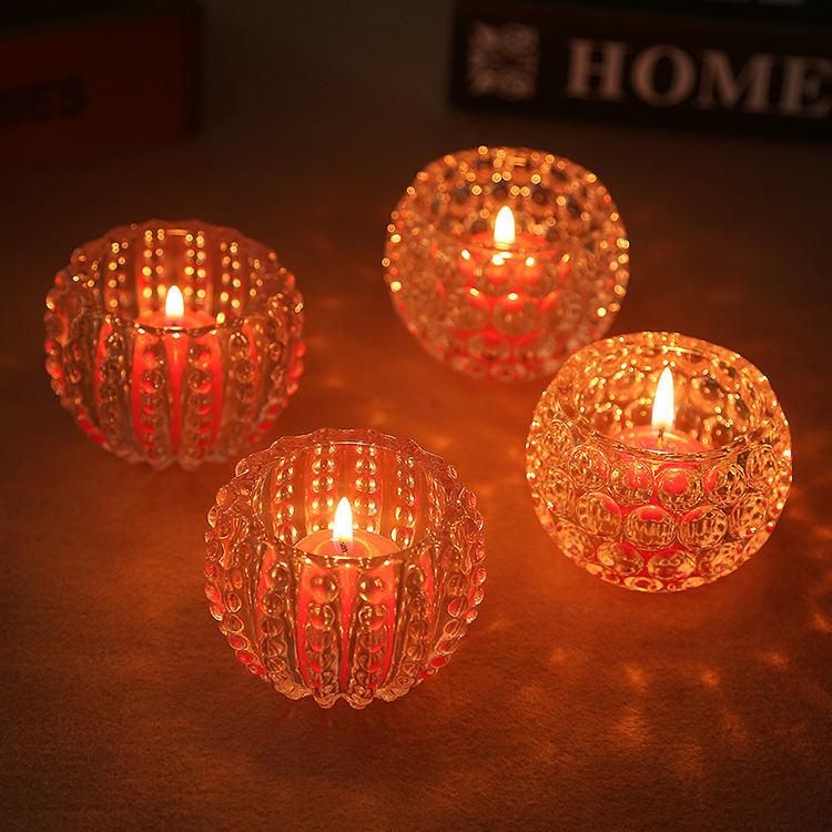 Candle Holder Spherical Modern Luxury Decorative Crystal Wedding Candlestick Stand Glass Candlestick Holder for Home Decor