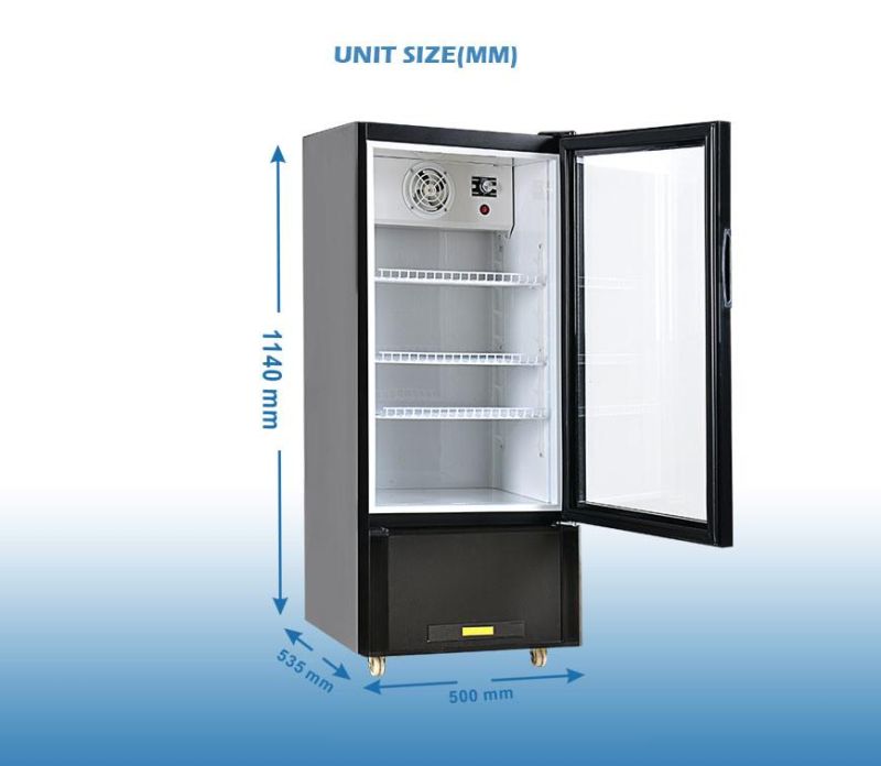 Supermarket Commerce Vertical Single Glass Pulling Door Beverage Cooler Showcase LC150nb