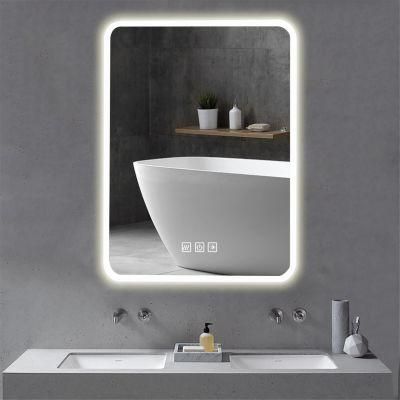 Wall Mounted Mirror with Plug/Wall Switch Ready in Vertical or Horizontal LED Bathroom Mirror