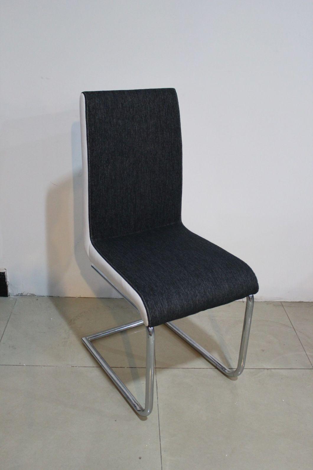 Modern Home Office Furniture Metal Hotel Restaurant Wedding Banquet PU Leather Chromed Steel Dining Chair