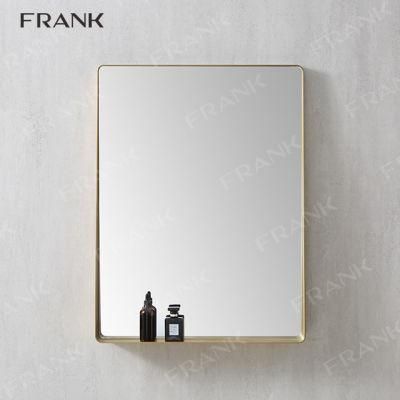 Bathroom Mirror Glass Metal Frame Salon Furniture