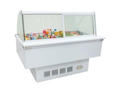 Curved Commercial Use Frozen Food Display Cabinet Sqc-4.0