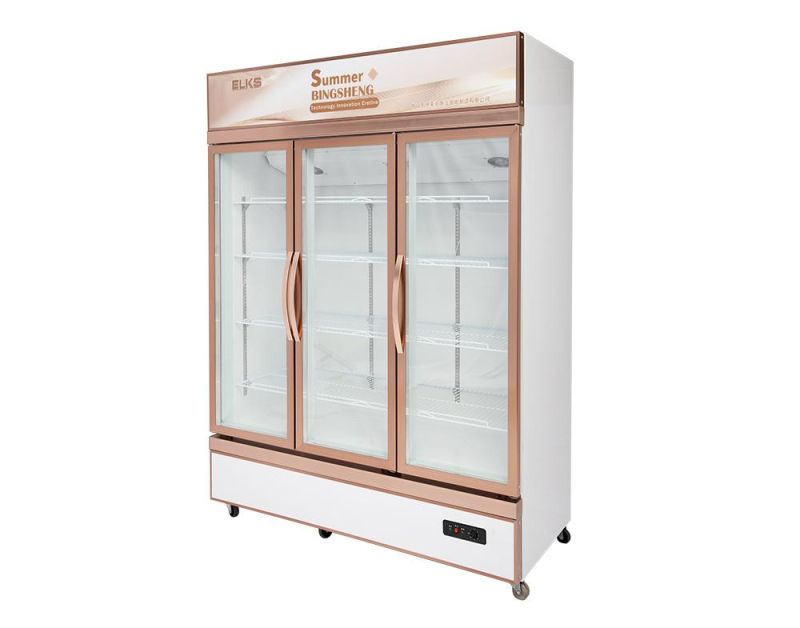1200L Commercial Glass Door Upright Showcase Beverege Beer Display Cooler (LC-1800)