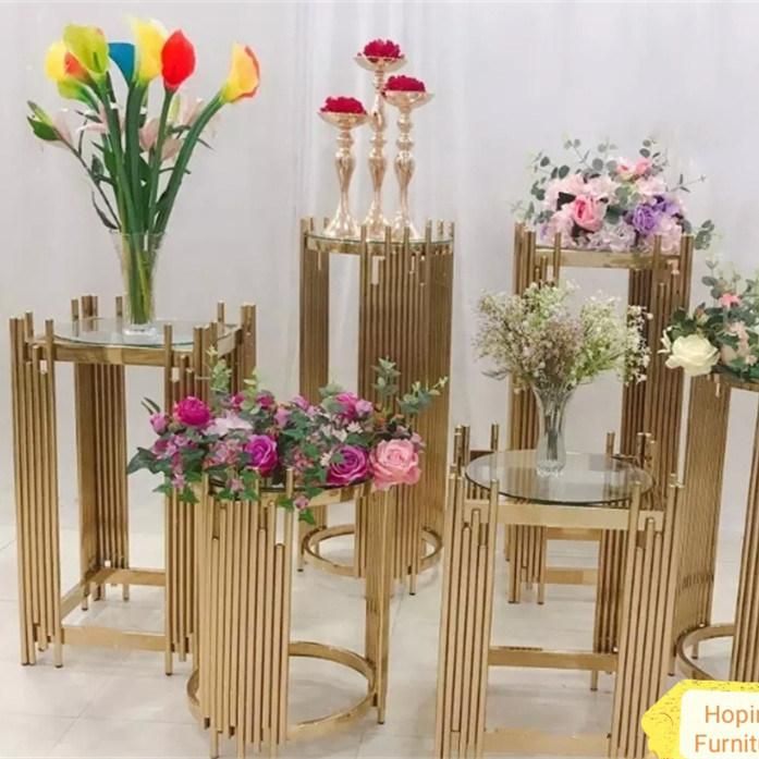 Marble Tempered Glass Top Center Coffee Office Table Furniture Gold Base Dining Console Restaurant Table Chairs Wedding Background Table