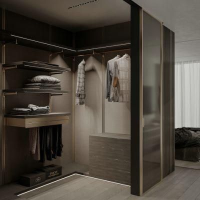 MDF Clothes 3 Sliding Bedroom Wardrobe Cabinet Design with Drawers