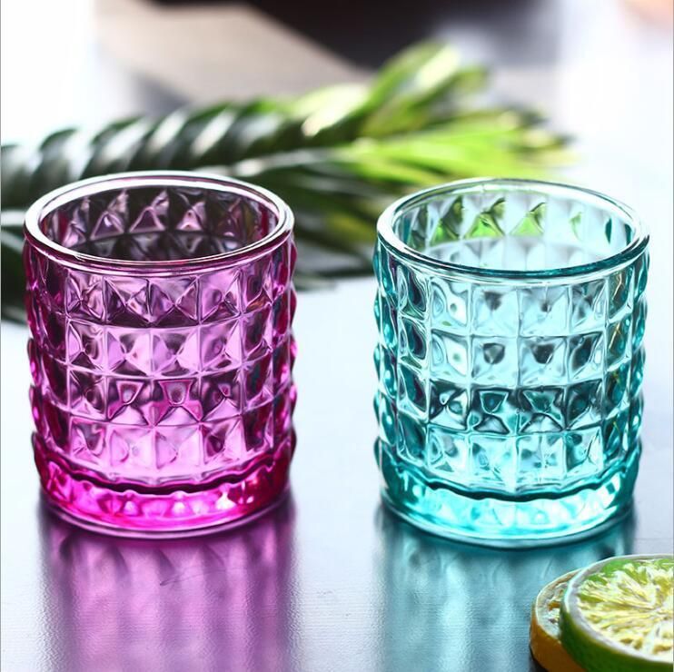 Vss Small Customized Votive Tealight Colored Glass Candle Holder Wholesale