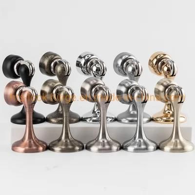 Door Hardware Zinc Alloy Door Stopper Magnetic Catch for Floor or Wall Mounted Door Stopper