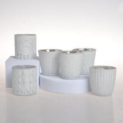 Wholesale Customized Tealight Glass Candle Holder Jar for Wedding Decoration