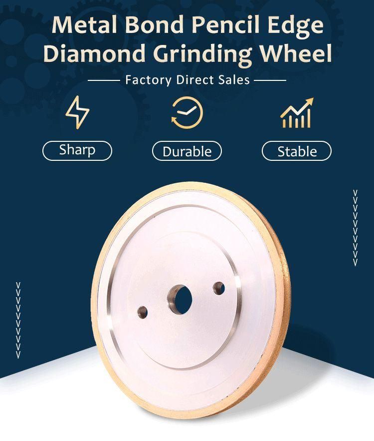 Hnhongxiang Pencil Edge Glass Diamond Grinding Wheel with Water Hole