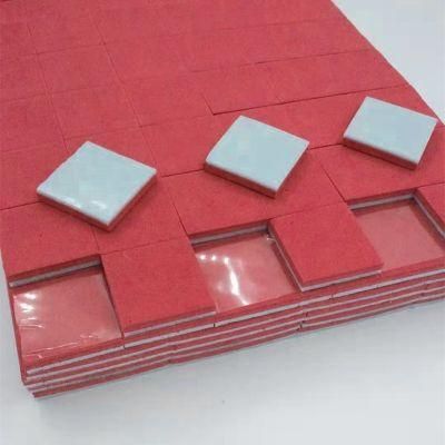 25*25*3mm of Adhesive Red EVA Foam Padding for Glass Shipping with Plastic Edge Protector Pads on Sheets