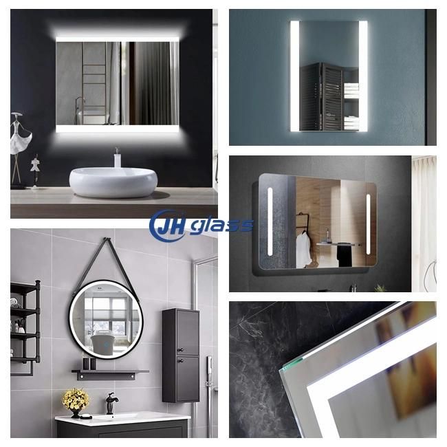 Bathroom Round Rectangle Shape Home Decoration Backlit LED Mirror with Defogger