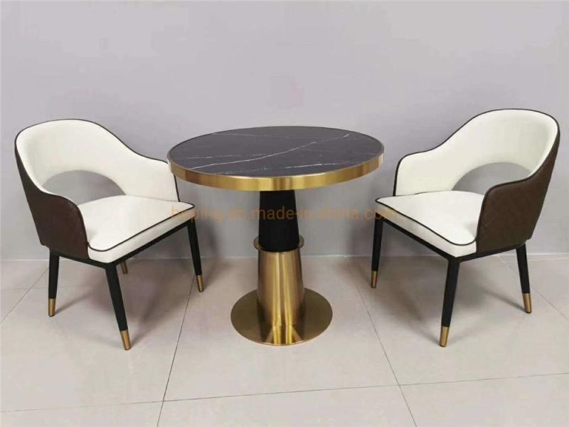 Modern Living Room Hotel Furniture Stainless Frame Tea Coffee Table for Tea Room