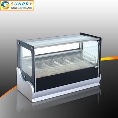 Ice Cream Display Showcase Freezer with 4 Layers Vacuum Glass