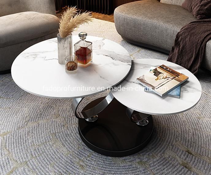 Sintered Stone New Style Hot Sale Swivel Turnable Tea Coffee Table