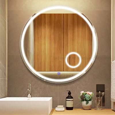 Large Round Bathroom Decor Touch Light Smart Wall Mirror LED