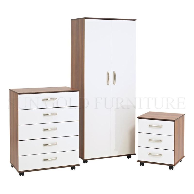Modern Popular Designs Two Doors Bedroom Wooden Furniture Wardrobes Cabinets