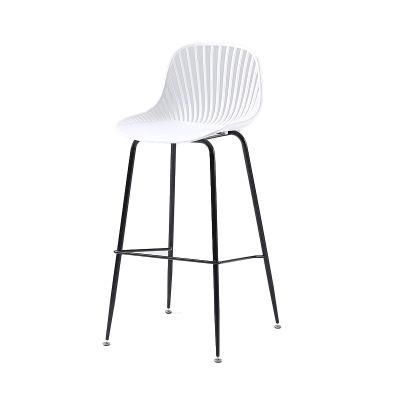 China Wholesale Nordic Style Modern PP Plastic Restaurant Cafe Dining Lounge Living Room Furniture Stool Bar Chair