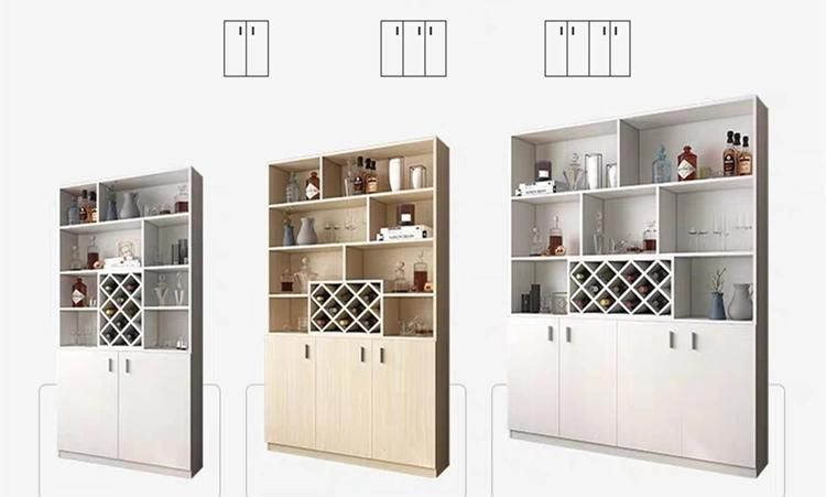 Top Quality Home Furniture Book Case MDF Bookshelf with Glass Door
