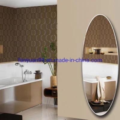 Silver Coated Float Glass Oval Mirror with Polished Edge for Bathroom Mirror or Decorative Wall Mirrors