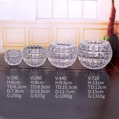Different Sizes Glass Candle Holders
