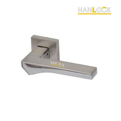 Simple Design Zinc Alloy Silver Sliding Glass Door Handles Lever