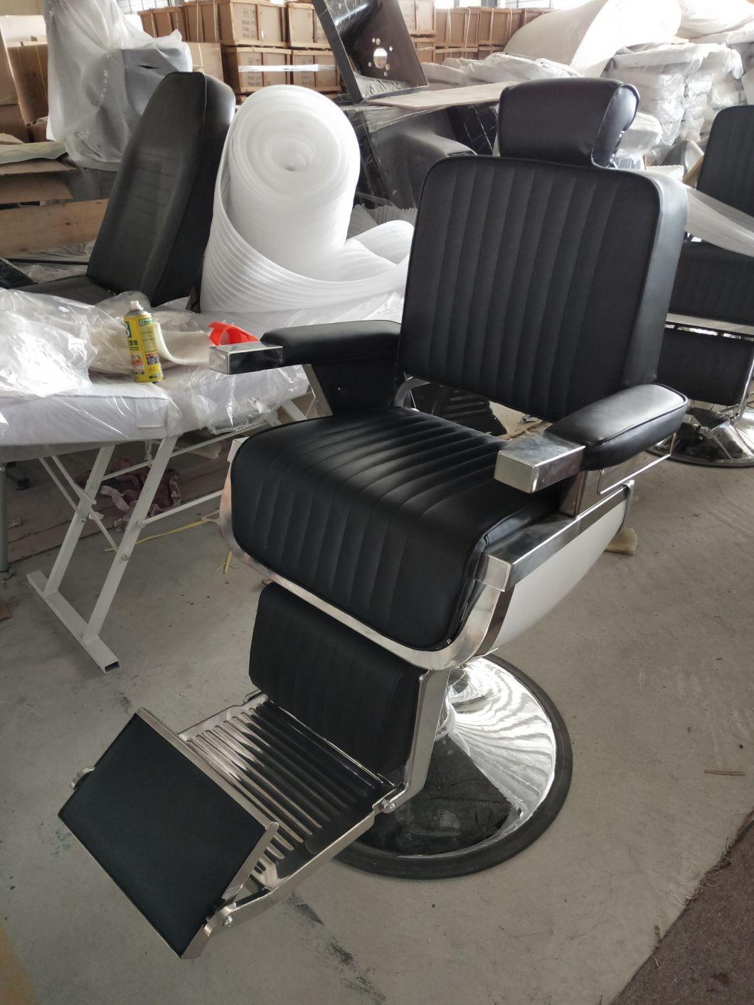 Hl- 9207b Salon Barber Chair for Man or Woman with Stainless Steel Armrest and Aluminum Pedal