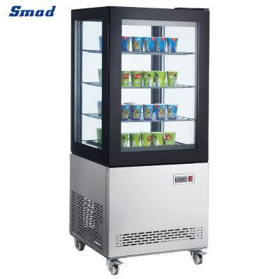 Smad Black Glass Door Chiller Freezer Upright 270L Showcase Commercial Display