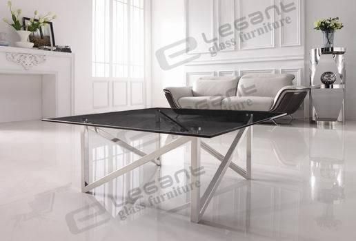 12mm Grey Tempered Glass Table