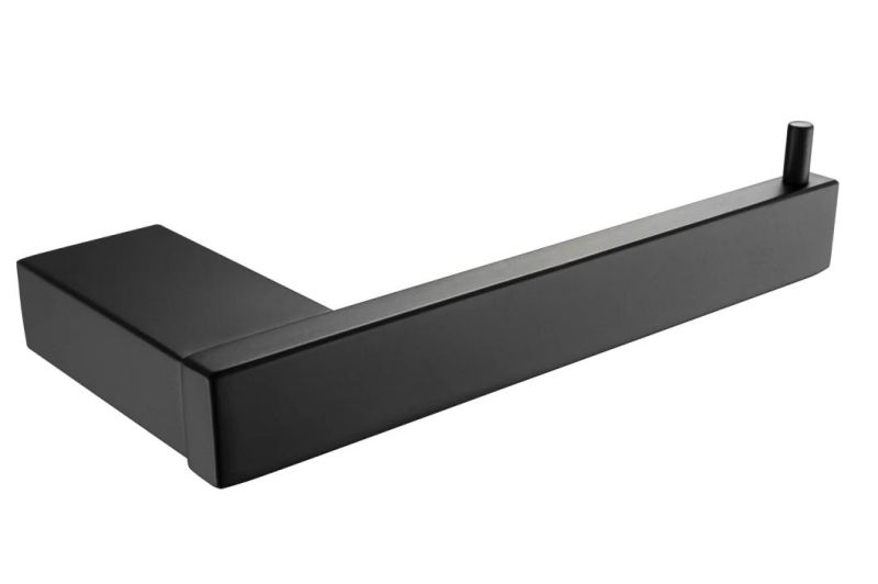 Bathroom Accessories Wall Mounted Stainless Steel 304 Glass Shelf Matt Black