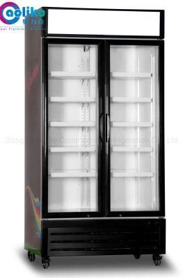 2020 Upright Chiller Double Door Vertical Showcase with Dynamic Cooling System&amp; Ce, CB Certificate