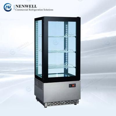 Four Sides Tempered Glass Single Temperature Refrigerated Cake Display Cabinets (NW-RT78L-7)