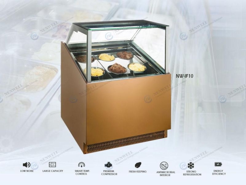 12 Pans Gelato Freezer Ice Cream Display Showcase (NW-IF10)