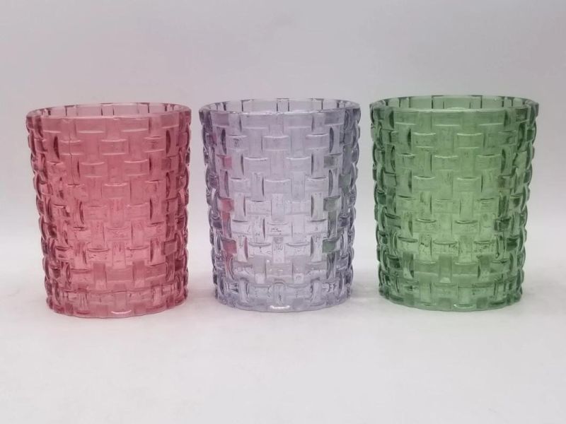 Elegant Glass Candle Holder with Various Customized Colors