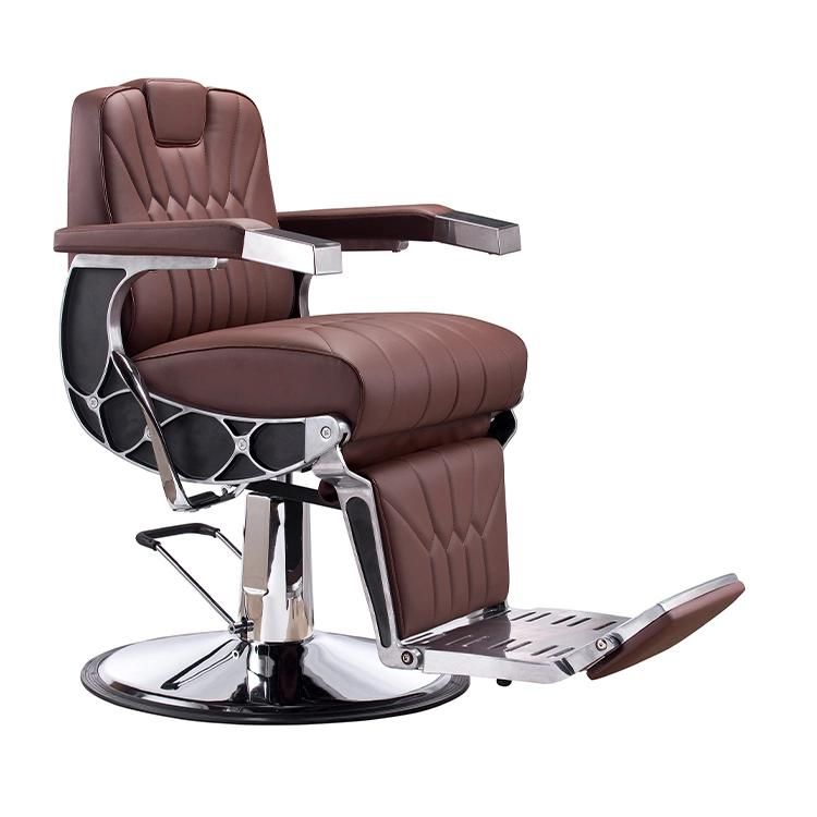 Hl-9307 Salon Barber Chair for Man or Woman with Stainless Steel Armrest and Aluminum Pedal