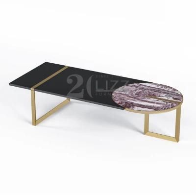 Antique Chinese Style Living Room Furniture Stainless Steel Legs Excellent Pattern Coffee Table